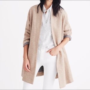 Madewell Tan Herringbone Swing Coat
